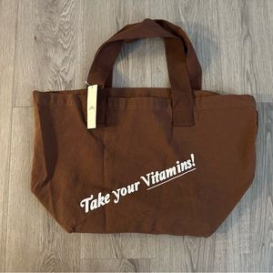UO Take Your Vitamins Tote Bag